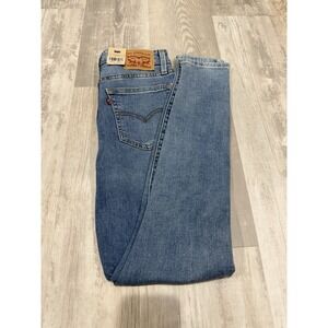 Levi's 721 High-Rise Skinny Jeans‎ Women's W26 L30 Blue Distressed Ripped NEW